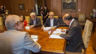Alckmin assina convênio para reconstrução do Museu da Língua Portuguesa