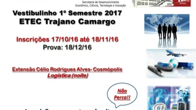 Estudantes devem se atentar para inscrições na ETEC 2017
