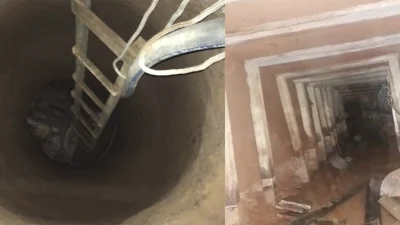 Túnel cavado para furtar combustível tinha escoras de madeira
