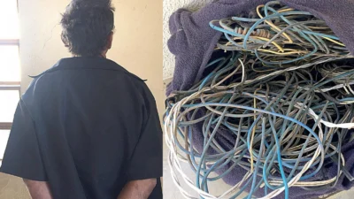 Ladrão de goiabas é preso furtando fios elétricos