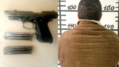 Feirante é preso com arma escondida embaixo do banco