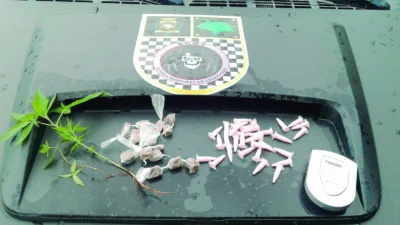 Romu e Canil encontram drogas, balança e pé de maconha no ‘Beto Spana’