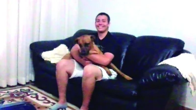 Vitor Gallani e seu xodó Fred