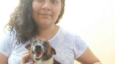 Paulo Bueno com seu xodó Johnny