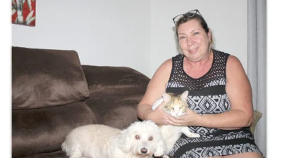 Aurea Gehrt e suas xodós Belinha e Nana