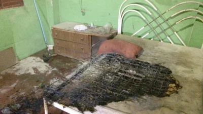 Mulher é presa após atear fogo em deficiente físico