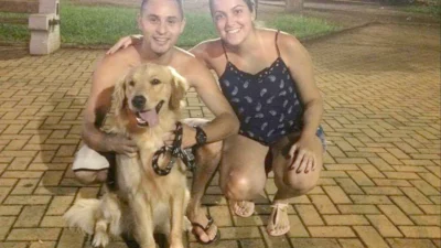 Thor e seus tutores Mariane e Wendell