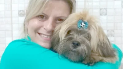 Josiane e seu xodó Teddy