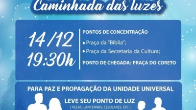 Caminhada das Luzes acontece na quinta-feira (14)