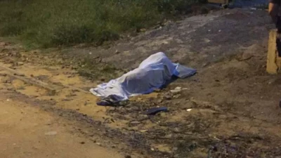 Pintor morre baleado em frente a bar e mulher vai pro hospital ferida