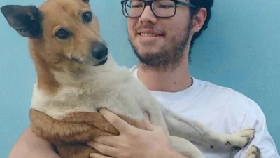 Lourival Foléis e seu xodó Bola