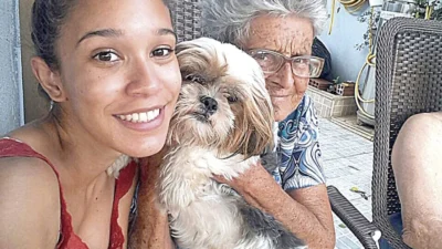 Gabriela Felix e seu xodó Pipoca