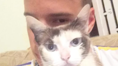 Matheus Henrique e seu xodó Gatalina