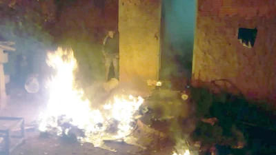 Ajudante é preso em flagrante após agredir esposa e atear fogo na casa