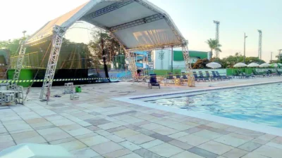Estrutura já está montada para a Festa à Fantasia do Cosmopolitano