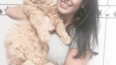 Juliana Prado Martinelli apresenta o seu gatinho Bony, de 5 anos.