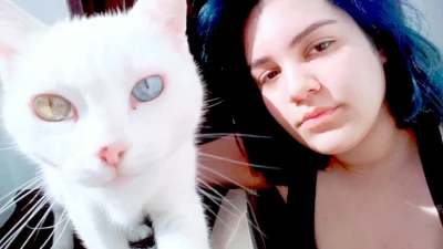 Maria e sua xodó Branca