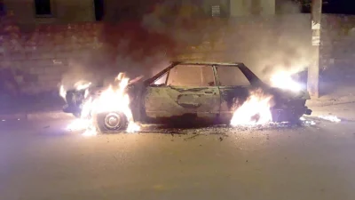 Defesa Civil é acionada para apagar fogo em carro