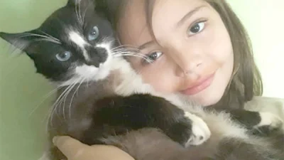 Nicolly Ribeiro apresenta seus oito gatos
