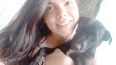 Stefani e seu xodó Persival