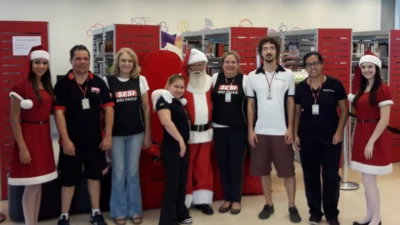 Chegada do Papai Noel na Estação SESI foi um sucesso