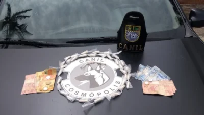 Cocaína, crack e dinheiro são apreendidos na Rua Luiz Strazzacappa