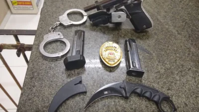 Motorista é preso com arma e munições e prefeito de Embu das Artes comparece no DP de Cosmópolis