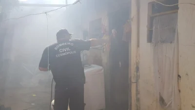 Defesa Civil contém chamas em residência no Parque San Giovani