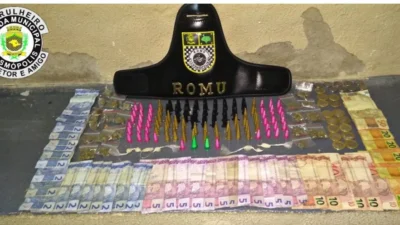 Drogas e dinheiro são apreendidos pela ROMU