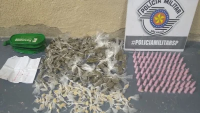 PM detém quantidade considerável de entorpecentes na Rua Valter Dester