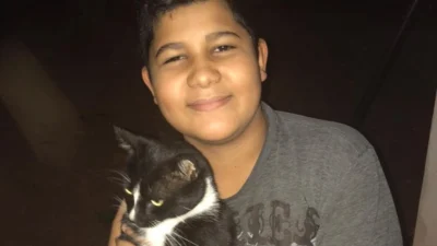 Breno e seu xodó Faísca