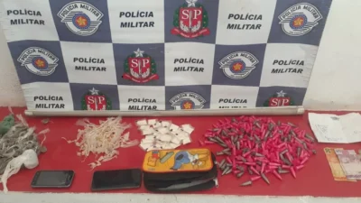 PM detém drogas e um suspeito