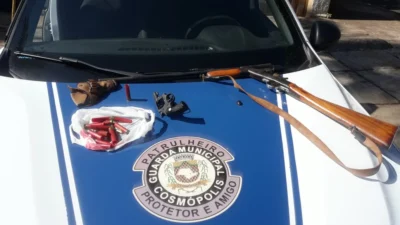Polícia Municipal apreende armas e munições em sítio