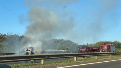 Fogo em caminhão interrompe trânsito na rodovia