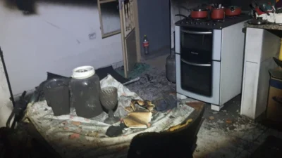 Defesa Civil atende chamado de incêndio em residência