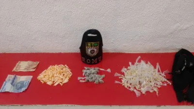ROMU e GOC fazem apreensão de drogas no beco