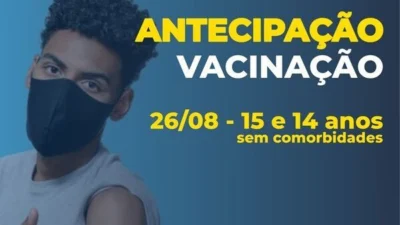 Adolescentes de 15 e 14 anos sem comorbidades podem se vacinar a partir de quinta-feira (26)