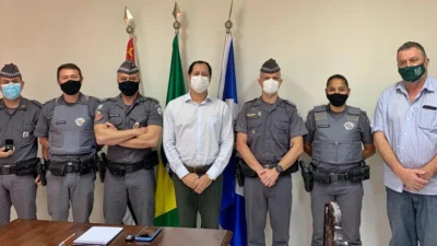 Capitão da PM visita Prefeito e Secretaria de Segurança Pública