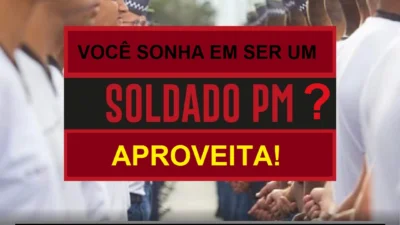 Inscrições para concurso soldado PM encerram dia 08/12