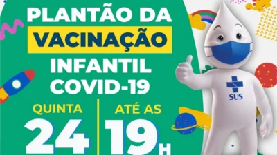 Nesta quinta-feira (24), tem Plantão da Vacinação infantil até às 19h