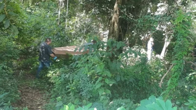 Corpo é localizado em meio à mata no Parque São Pedro