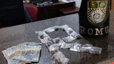 ROMU prende acusado de tráfico de maconha