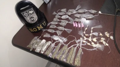 Várias porções de drogas são apreendidas pela ROMU