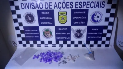 Cocaína, crack e maconha são apreendidos pela ROMU