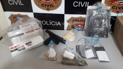 Forças Policiais apreendem arma, munições, drogas, dinheiro e moto de luxo