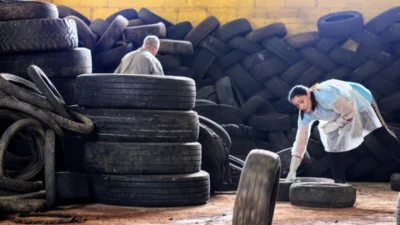 Zoonoses recolhe mais de 2000 mil pneus velhos em Cosmópolis