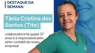 Contadora completa 37 anos de trabalho em escritório de contabilidade