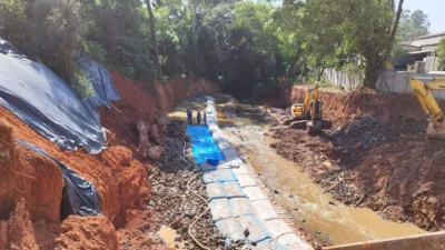 Ponte do Baguá’ segue em obras de reestruturação dos leitos e galerias