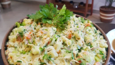 Salpicão de frango é a receita sugestiva para o Dia das Mães