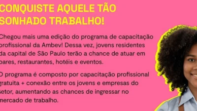 Bora, da Ambev, abre inscrições para capacitar jovens no setor de serviços